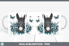 GorgeousFarm Teal Drips Mug Wrap design.