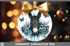 GorgeousFarm Teal Drips Ornament design.