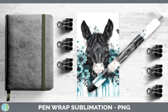 GorgeousFarm Teal Drips Pen Wrap design.