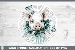 GorgeousFarm Teal Drips Wind Spinner design.