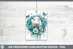 GorgeousFarm Teal Drips Air Freshener design.