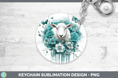 GorgeousFarm Teal Drips Keychain design.