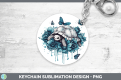 GorgeousFarm Teal Drips Keychain design.