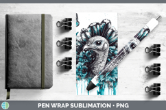 GorgeousFarm Teal Drips Pen Wrap design.