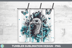 GorgeousFarm Teal Drips Tumbler design.