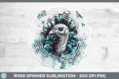 GorgeousFarm Teal Drips Wind Spinner design.