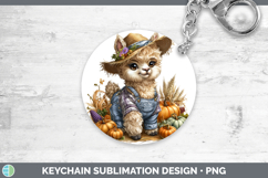 GorgeousFarm Thanksgiving Overalls Keychain design.