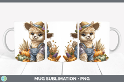 GorgeousFarm Thanksgiving Overalls Mug Wrap design.