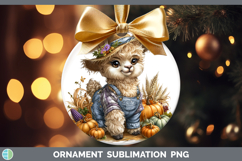 GorgeousFarm Thanksgiving Overalls Ornament design.