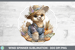 GorgeousFarm Thanksgiving Overalls Wind Spinner design.
