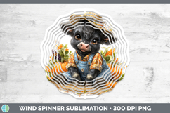 GorgeousFarm Thanksgiving Overalls Wind Spinner design.