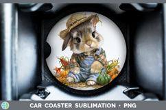 GorgeousFarm Thanksgiving Overalls Car Coaster design.