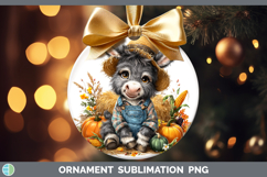 GorgeousFarm Thanksgiving Overalls Ornament design.