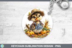 GorgeousFarm Thanksgiving Overalls Keychain design.