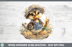 GorgeousFarm Thanksgiving Overalls Wind Spinner design.