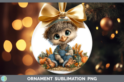 GorgeousFarm Thanksgiving Overalls Ornament design.