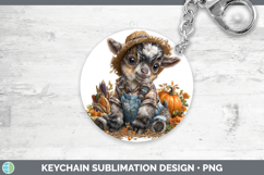 GorgeousFarm Thanksgiving Overalls Keychain design.