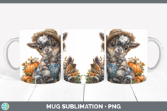 GorgeousFarm Thanksgiving Overalls Mug Wrap design.