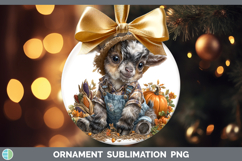 GorgeousFarm Thanksgiving Overalls Ornament design.