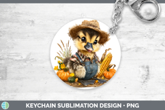 GorgeousFarm Thanksgiving Overalls Keychain design.