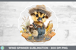 GorgeousFarm Thanksgiving Overalls Wind Spinner design.