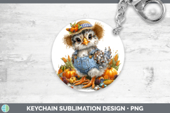 GorgeousFarm Thanksgiving Overalls Keychain design.