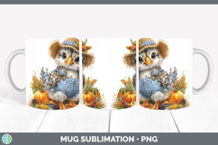 GorgeousFarm Thanksgiving Overalls Mug Wrap design.