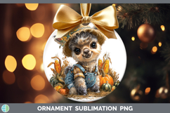 GorgeousFarm Thanksgiving Overalls Ornament design.