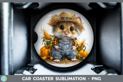 GorgeousFarm Thanksgiving Overalls Car Coaster design.