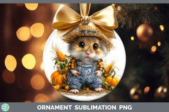GorgeousFarm Thanksgiving Overalls Ornament design.