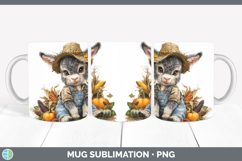 GorgeousFarm Thanksgiving Overalls Mug Wrap design.