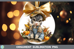 GorgeousFarm Thanksgiving Overalls Ornament design.