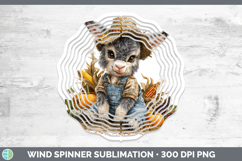 GorgeousFarm Thanksgiving Overalls Wind Spinner design.