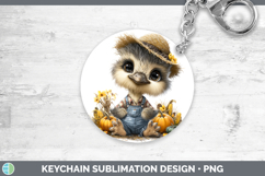 GorgeousFarm Thanksgiving Overalls Keychain design.