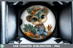 GorgeousFarm Thanksgiving Overalls Car Coaster design.