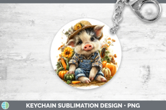 GorgeousFarm Thanksgiving Overalls Keychain design.