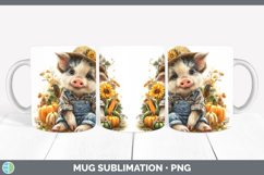 GorgeousFarm Thanksgiving Overalls Mug Wrap design.