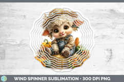 GorgeousFarm Thanksgiving Overalls Wind Spinner design.