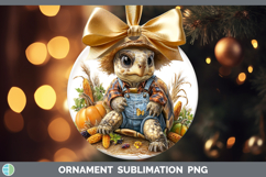 GorgeousFarm Thanksgiving Overalls Ornament design.
