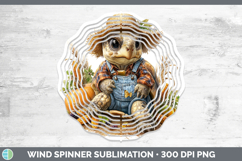 GorgeousFarm Thanksgiving Overalls Wind Spinner design.