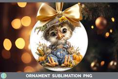 GorgeousFarm Thanksgiving Overalls Ornament design.