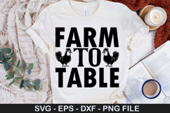 Farm To Table - Chicken SVG Design Product Image 1