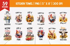 Farmhouse Funny Kitchen Towel Sublimation Design PNG Bundle Product Image 4