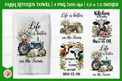 Farm Kitchen Towel, Funny Cow, Life is better on the farm Product Image 1