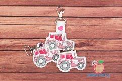 Farm Tractor ITH Snaptab Keyfob Design Product Image 1