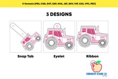 Farm Tractor ITH Snaptab Keyfob Design Product Image 2