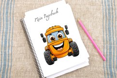 Watercolor Farm Tractor Watercolor Clipart Bundle Product Image 4