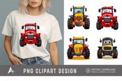 Watercolor Farm Tractor Watercolor Clipart Product Image 1