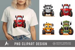 Watercolor Farm Tractor Watercolor Clipart Product Image 1