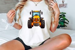 Watercolor Farm Tractor Watercolor Clipart Bundle Product Image 3